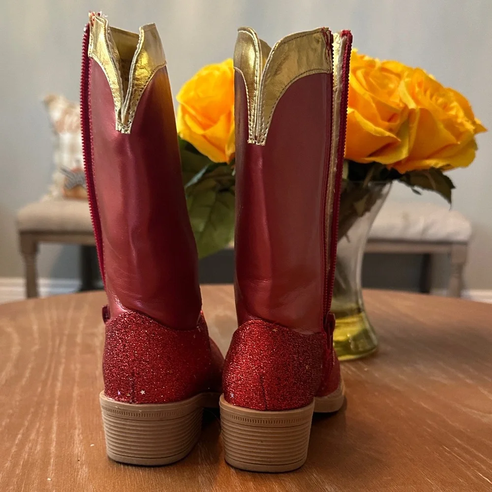 Disney Red and Gold Kids Boots - Picture 4 of 4